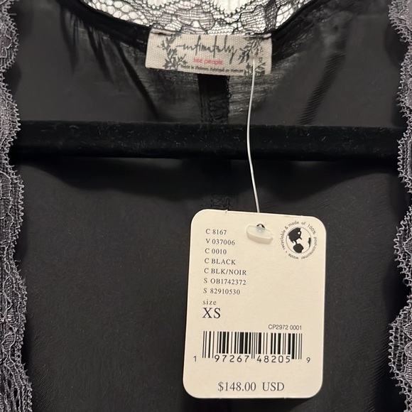 Free People Satin Lace Trim Robe NWT - Picture 6 of 7